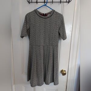 Jacquard fit and flair dress